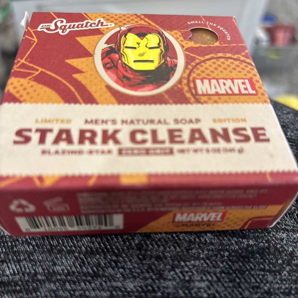NEW Dr. Squatch Stark Cleanse IRON  MAN Limited Edition Soap Marvel Avengers - Picture 4 of 7
